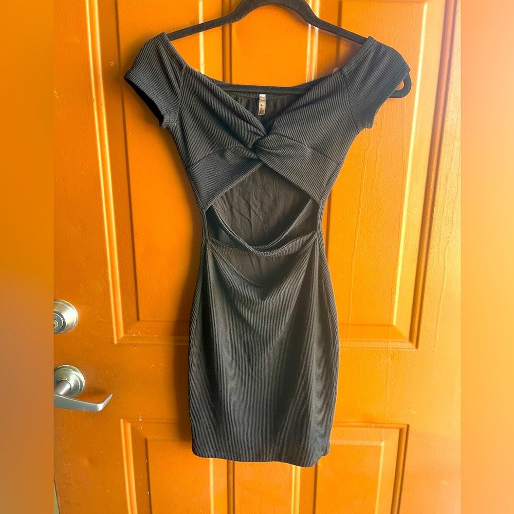 Little black dress with opening in front of super sexy size small #2
